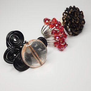 Lot of 3 Wire Cocktail Rings